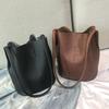 Women PU Leather Handbags Black Bucket Shoulder Bags Ladies CrossBody Bags Large Capacity Ladies Shopping Bag Bolsa Vintage Soft