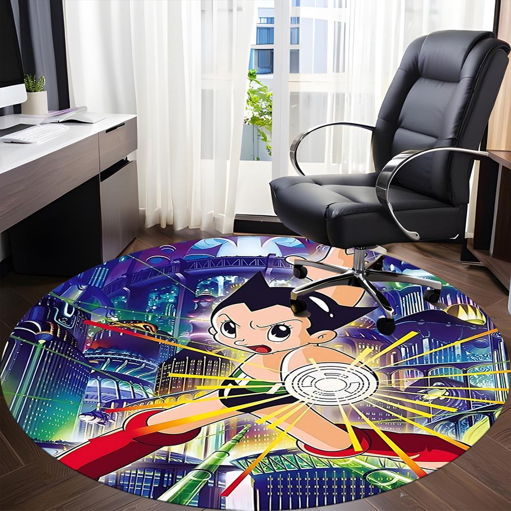 Astro Boy Office Round Area Rug, Indoor Mat Suitable For Office, Under Office Chairs Bedroom Living Room Home Decor, DT1212004