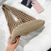 Yogodlns Fashion Crochet Bags for Women Summer Beach Tote Bag Aesthetic Totes Handbag Bohemian Woven Knit Shoulder Bag