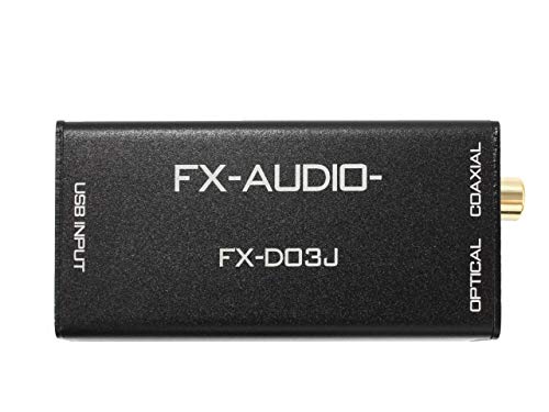 FX-AUDIO- FX-D03J DDC с питанием от USB-шины Добавляет оптический и коаксиальный цифровые выходы через USB-соединение, Совместим с высоким разрешением, Оптический, Коаксиальный, 6-мес