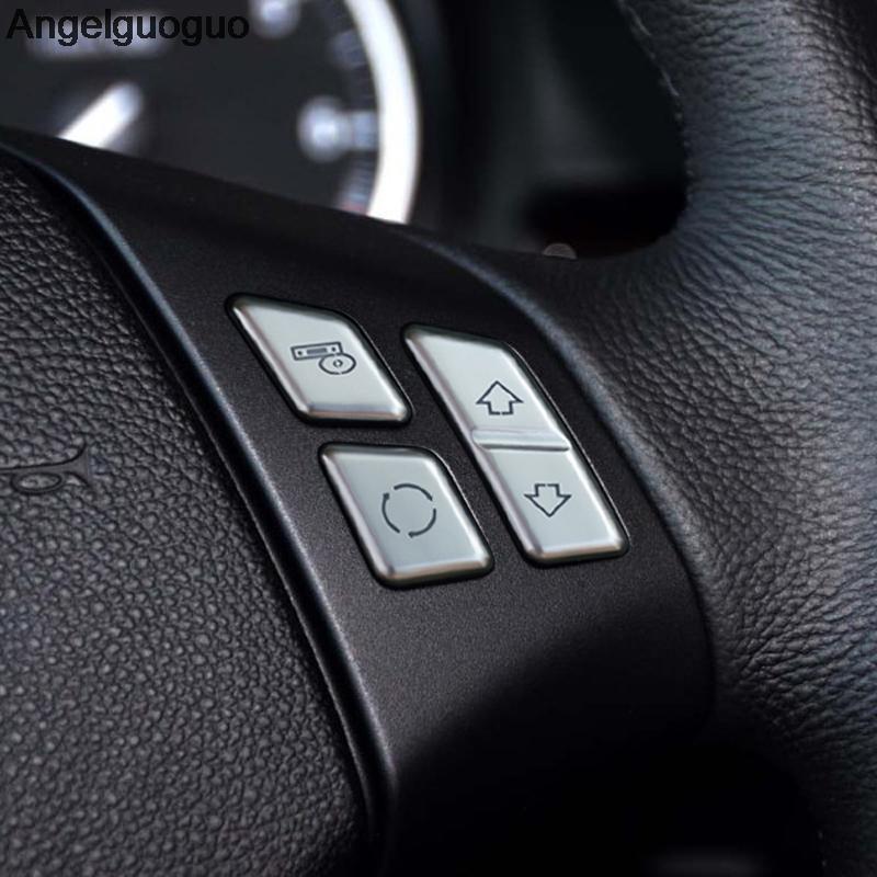 Автомобильные кнопки на руле с блестками, декоративная накладка для BMW 3 серии E90 318i 320i