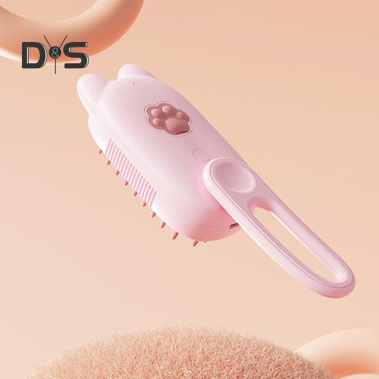 Паровая щетка для домашних животных 3-в-1, массажная расческа для ухода за кошками, аккумуляторная щетка для распутывания шерсти домашних животных, щетка для линьки с функцией распыления тумана для кошек и собак