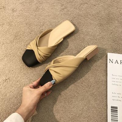 Тапочки Baotou, женская летняя одежда 2024 года, новые вечерние туфли на плоской подошве, нежные, женские сандалии с ароматом