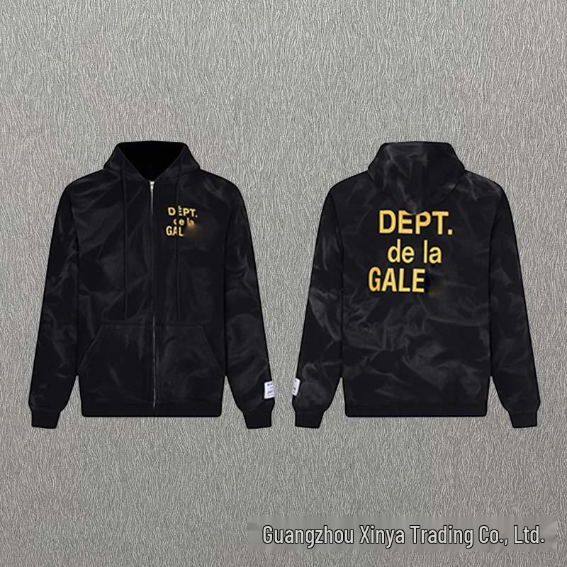 GALLERY DEPT Ink Splatter Graffiti Unisex Cotton Hoodie Set - Autumn Loose Fit