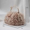 New Fashion Brand Handbags Women Flower Cute Bag Solid Luxury Champagne Bags Floral Bride Totes Cute Trendy Casual Day Clutch