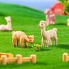 5 Pcs Alpaca Miniatures Mini Alpaca Figurines Collectible Miniature Animal Statues for Fairy Garden Micro Landscape DIY Craft
