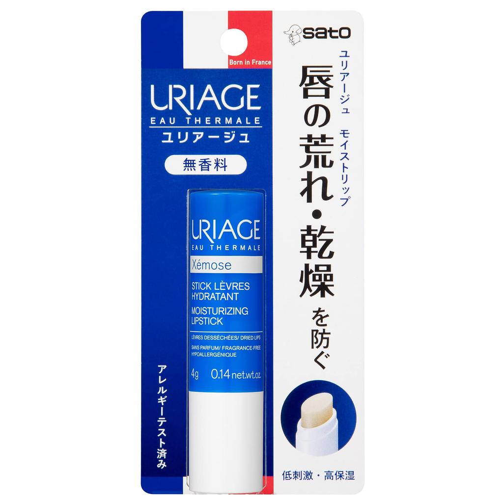 URIAGE Moist Lip Hypoallergenic and Highly Moisturizing URIAGE Sato Pharmaceutical Lip Balm 4g <Fragrance-Free> (x 1)