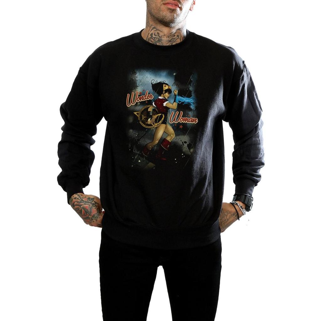 DC Comics Mens Wonder Woman Bombshell Cover Sweatshirt