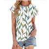 Летняя новая полосатая свободная женская футболка с круглым вырезом и короткими рукавами