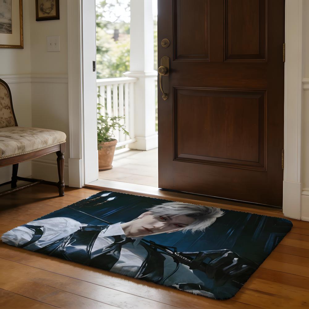Floor Mat Soft Flannel Rug Non-Slip Absorbent Mat for Bathroom Bedroom Home Decor Anime Deep Love S-Sylus