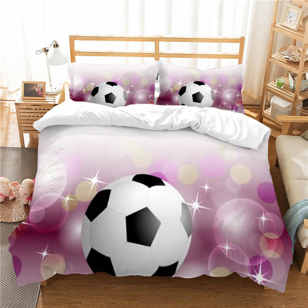 Футбольная картина, покрывало на кровать, костюм, домашняя постельная одежда, комплект пододеяльников с королевой, модный комплект постельных принадлежностей