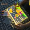LED Acrylic Dry Erase Board Hand Painted Panel Lamp Compact Design Luminous Message Board with LED Illumination