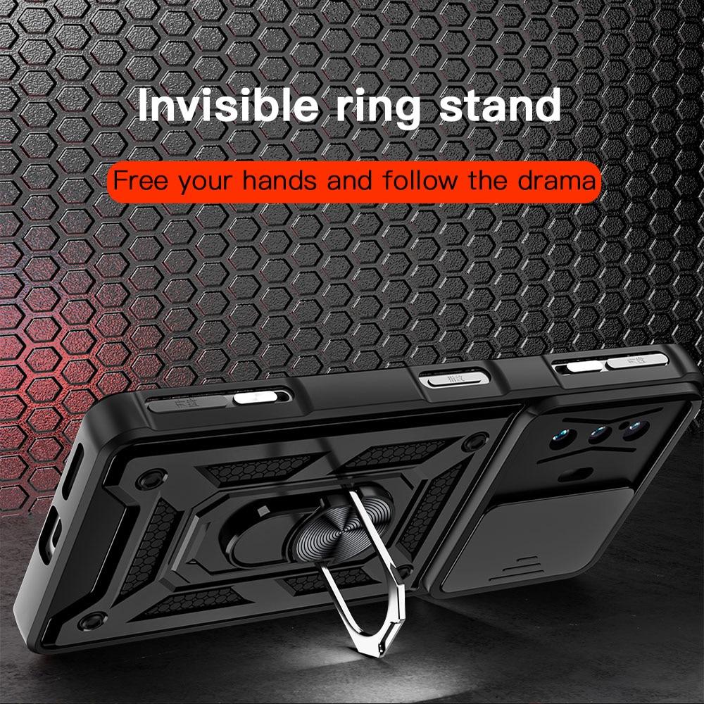 KEYSION Противоударный чехол для Xiaomi POCO F4 GT F3 5G F3 GT, защитный чехол для камеры с push-pull, чехол для телефона Redmi K50 Gaming K40 Pro