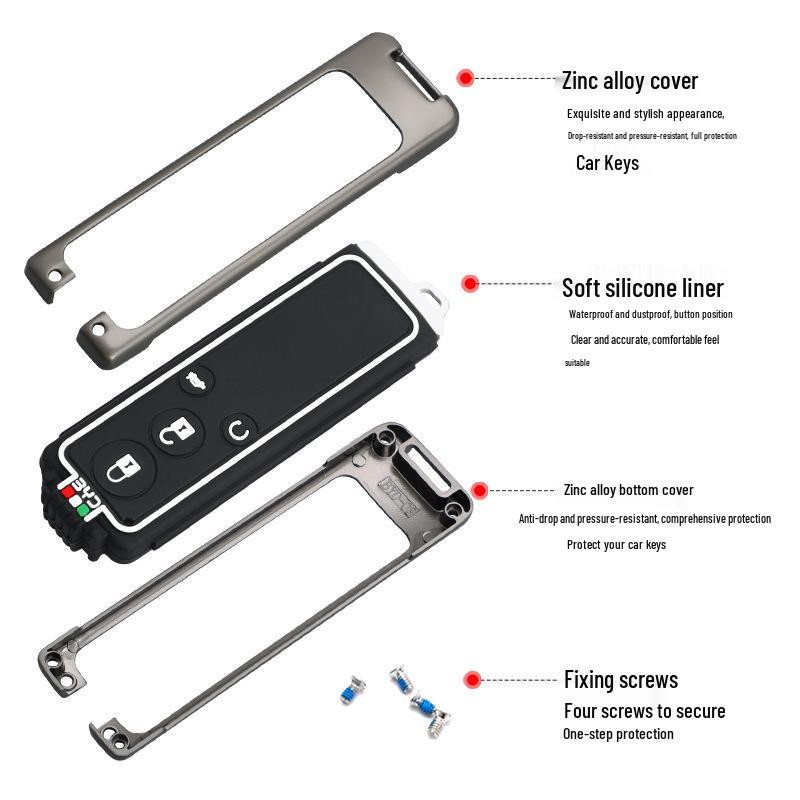 BYD G5/G Five 2016-2018 Key Case Protective Metal Shell Set