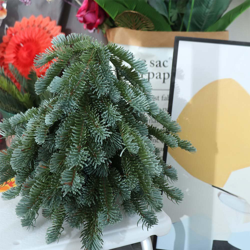 Handmade Mini Christmas Tree Stable Faux Noble Fir Creative Mini Snow Pine Tree  New Year