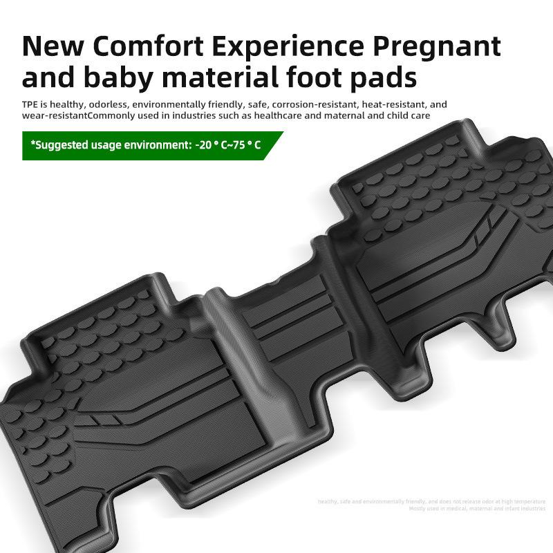 Комплект автомобильных ковриков для Mu-X (TPE) для моделей 21-24: Включает коврики на пол, в багажник и на спинки сидений.