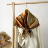 New Spring Style Big Square Scarf Light Luxury Fashionable Silk Scarf for Women Versatile Dunhuang Feitian Thin Printed Sunscreen Scarf