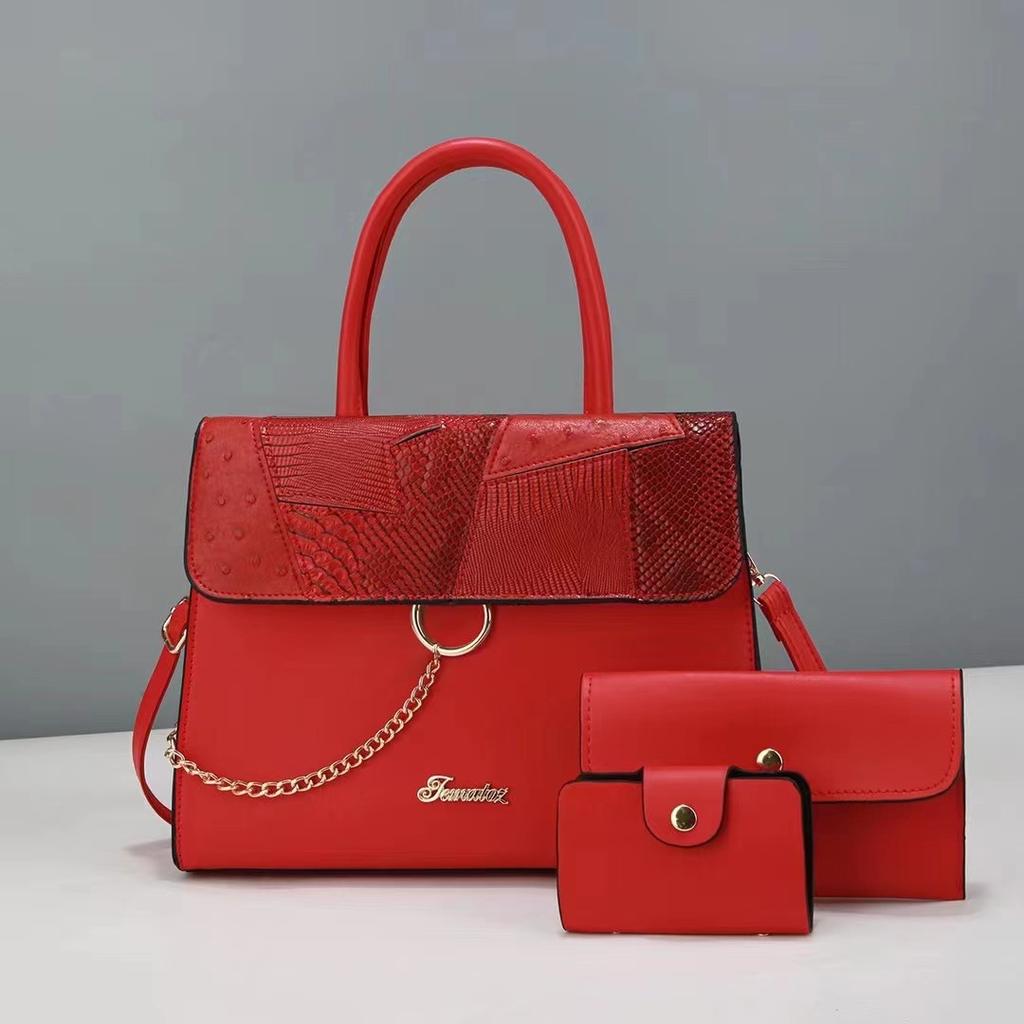 Соберите три высококачественные женские сумки. Универсальные вместительные модные сумки с цепочками для аксессуаров.