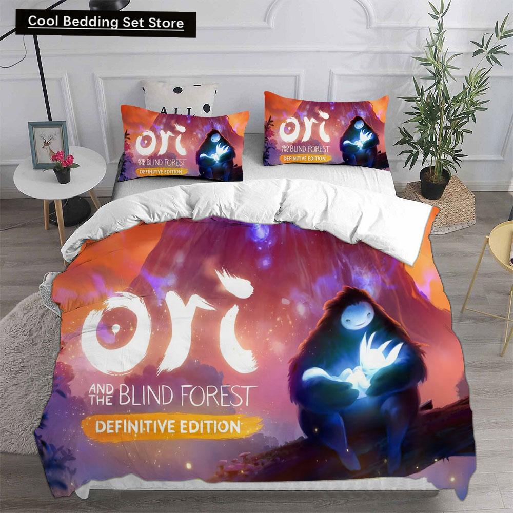 3D Игра Ори и Слепой Лес Комплекты постельного белья Одеяло Одеяло Покрывало Пододеяльник Наволочка 2-3 предмета Комплекты Детский Взрослый Размер