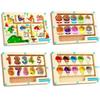 Bead Maze Color Sorting Game Wooden Magnetic Sorting Travel Board  Family Parent Child