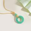 Ping An Buckle Necklace Female Chinese Style Court Retro Hetian Jade Pendant Ornament
