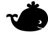Giant Chalkboard Sticker Whale 80 X 58 Cm 1 Piece