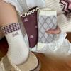 Boneless Socks, Women's Mid-calf Socks, Autumn and Winter Girls' Bow Pile Socks