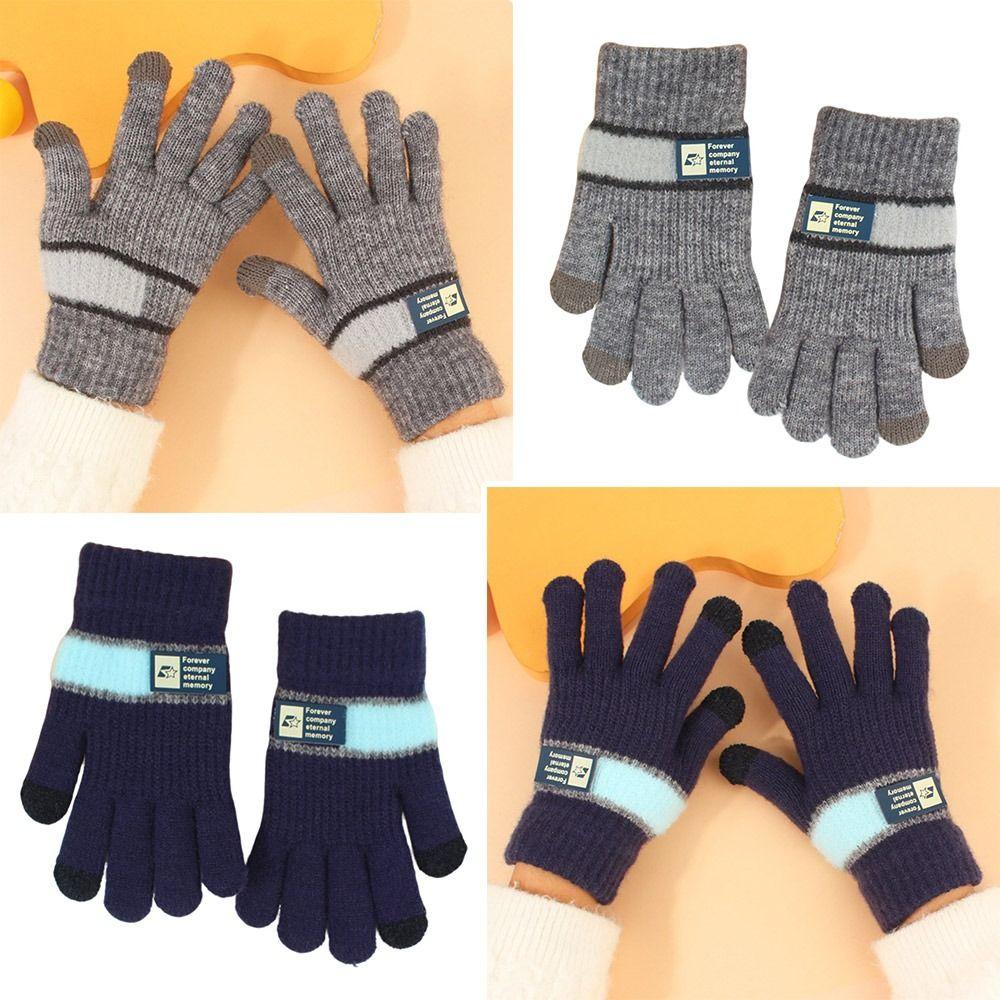 7-11Years Old Windproof Children Mittens Touchscreen Baby Gloves Kids Winter Gloves Baby Boys Girls
