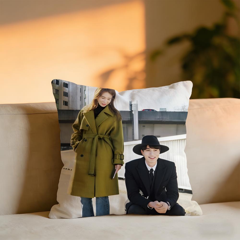 Touch Your Heart Cushion Cover Cozy Velvet Throw PillowSoft Warm Cushion For Sofa Bed