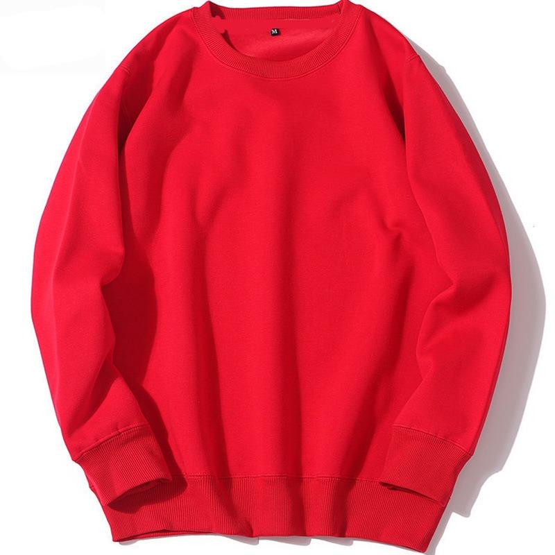 Men S Fleece Pullover Sweatshirt Solid Color Casual Sport