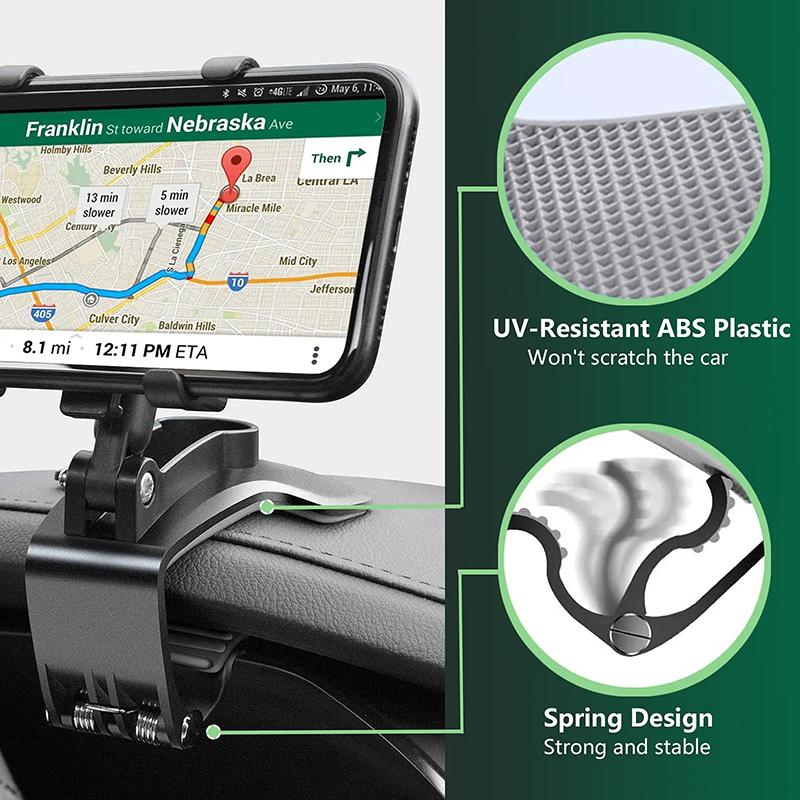 1 шт. держатель мобильного телефона на приборную панель автомобиля, вращающийся зажим для приборной панели для смартфона, вращающийся на 360 градусов, автомобильный держатель для телефона