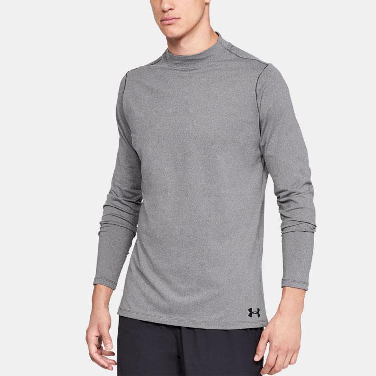 Under Armour Футболка мужская с длинным рукавом из флиса ColdGear® Solid, серая 1320805-019