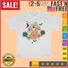 Retro Floral Ghost Shirt, Cute HalloweenVintage T Shirt Men Women Kid Fashion