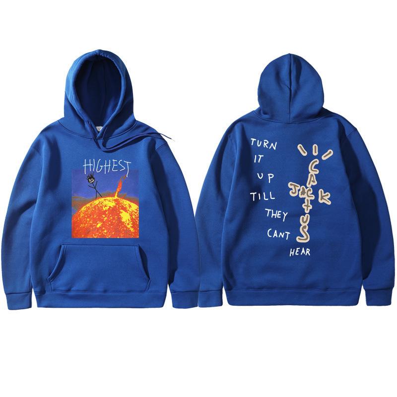 Travis Scott Hitr Sun Hoodie Flame Sun Peripheral Hoodie, Male Female