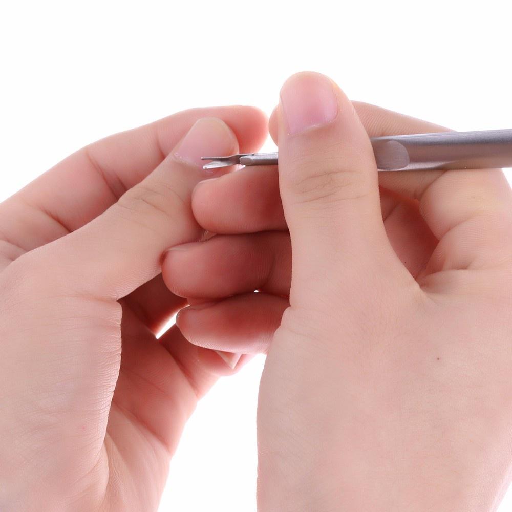 Stainless Steel Cuticle Pusher Trimmer Remover Pedicure Manicure Nail Art Tool