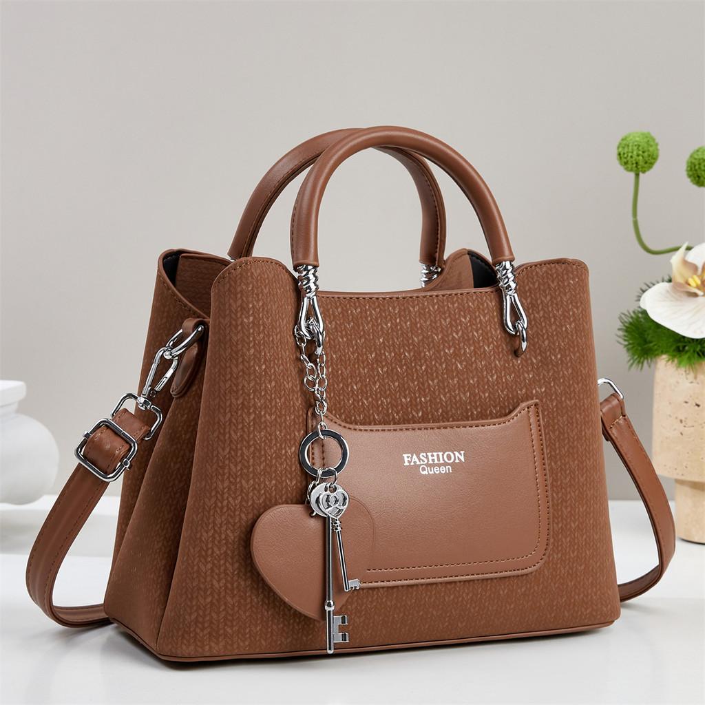 Pu Material Casual Single Shoulder Handbag With Zipper Pocket For Daily Use