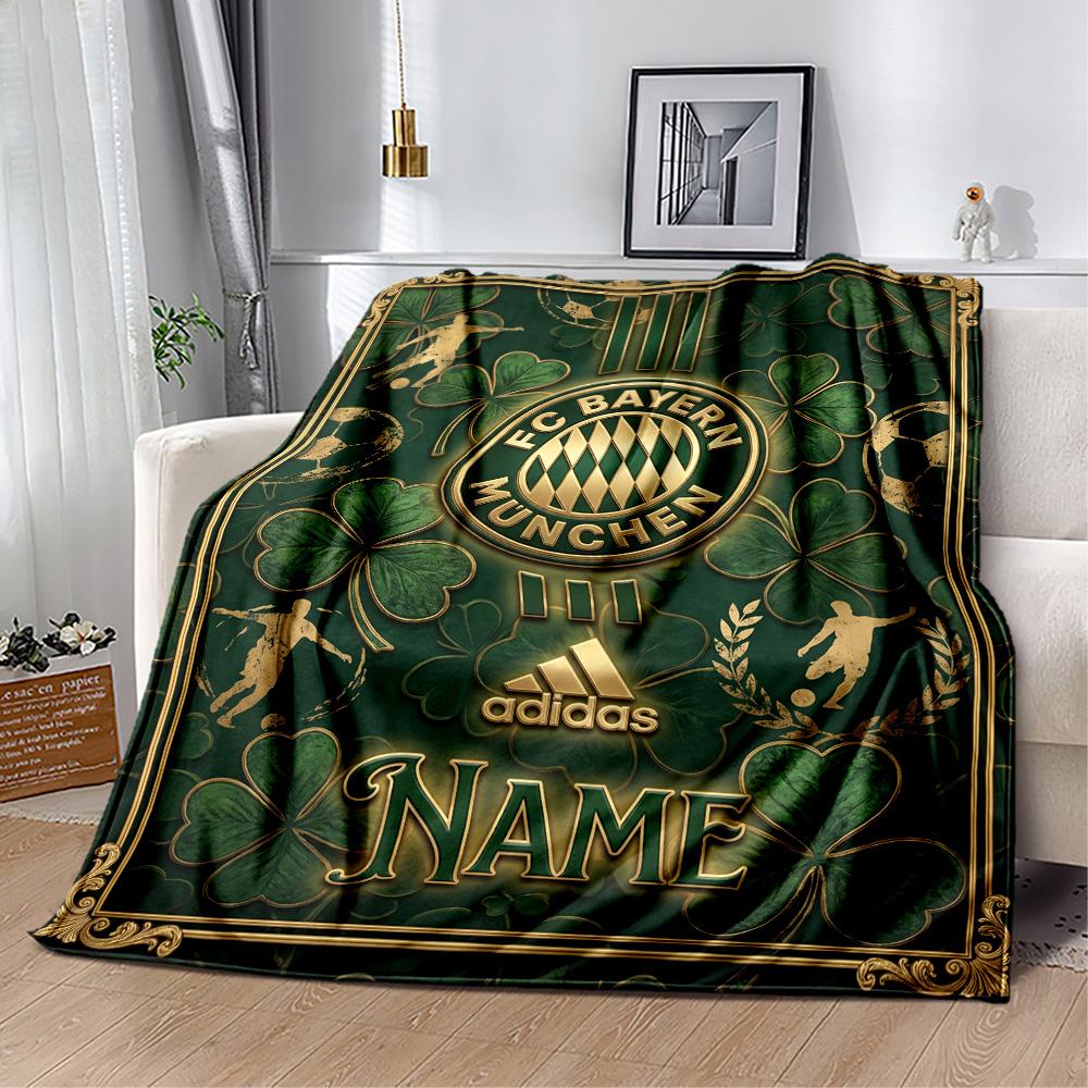 Bayern Munich Legacy Customize Text Blanket Cozy Customizable Blanket Comfortable Perfect for Seaside Sofa Livingroom Bed for All Occasions