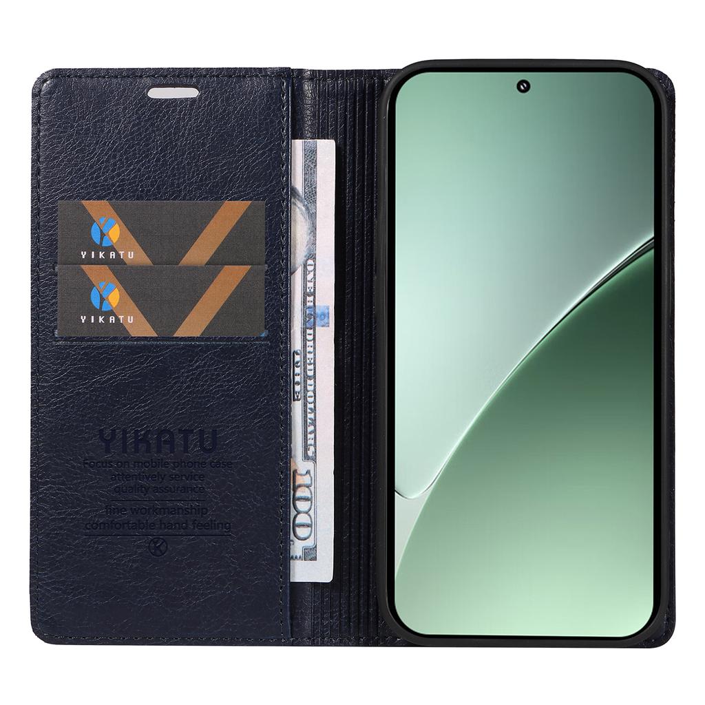 YIKATU YK-006 For Xiaomi 15 Pro Case Magnetic Closure Leather Phone Cover Litchi Texture