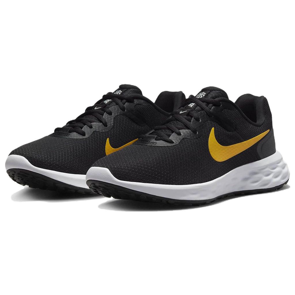 Nike Revolution 6 Next Nature Черные Университетский Золотой Мужские Кроссовки Светло-Серебристый Белый DC3728-013