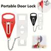 Battery-Free Portable Door Lock Metal Lock Security Door Lock Travel Door Lock  Apartment Safety