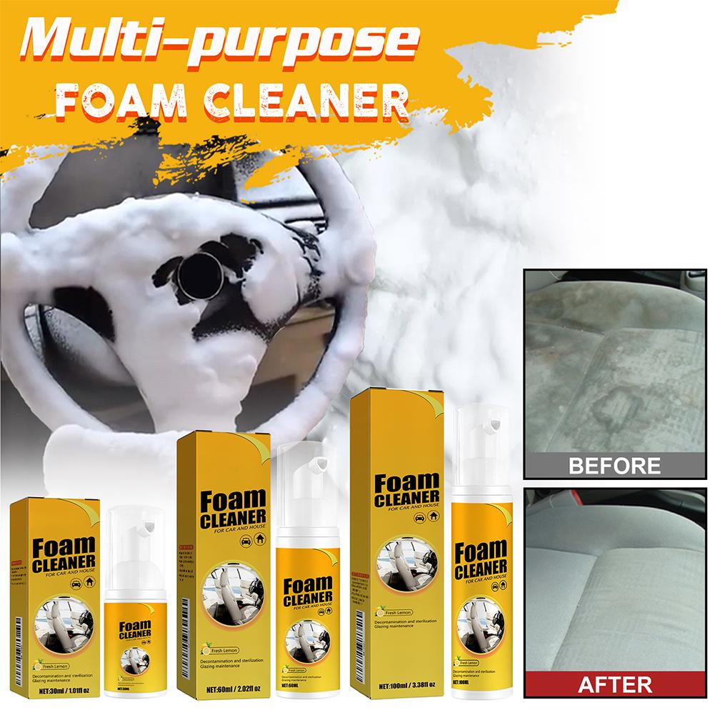 Versatile Foam Stain Remover Lemon Fragrance Non Corrosive Multi Surface Foam Cleaner For Car Seats Dashboard Household Clean