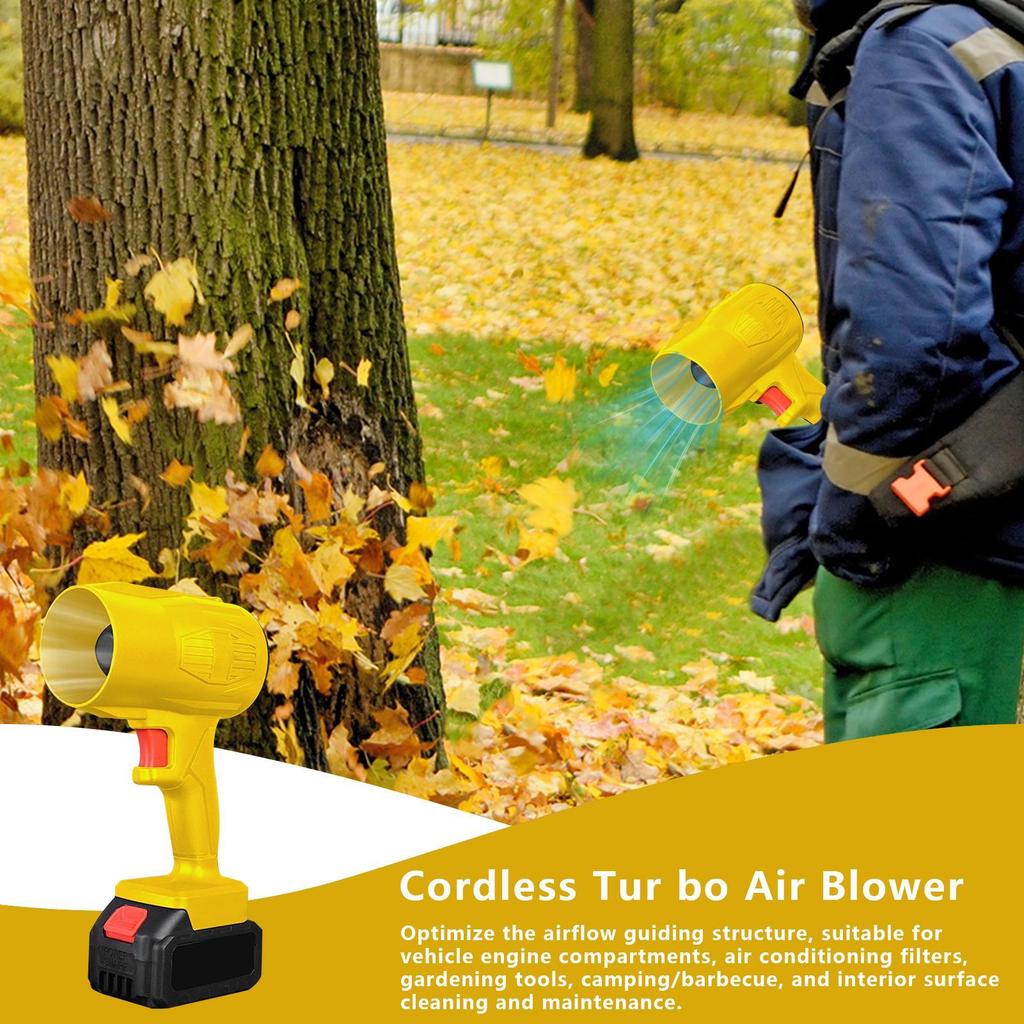 Brushless Air Blower Cordless Turbo Fan Handheld Powerful Fan Dryer For 21V Battery For Clearing Leaves Clearing Snow Car Wash