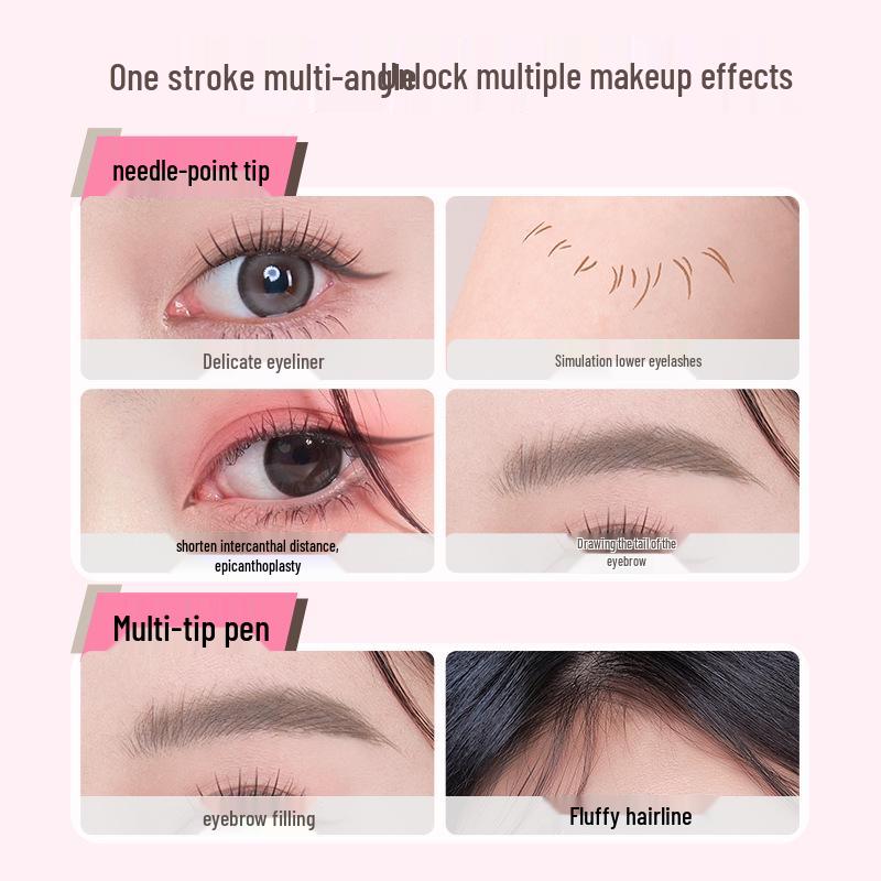 Двусторонний стойкий карандаш для бровей Gracebabi для натуральных, выразительных бровей - Подходит для начинающих и устойчив к выцветанию.