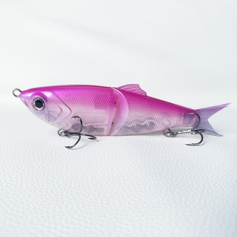 Lure 62.5g Freshwater Lure Bionic Two-Section ABS Bait Fiber-Tailed Multi-Section for Bass for Lake Fishing