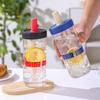 Large Capacity Tea Separation Straw Cup Glass Student Water Cup Tea Separating Bottle  Gift
