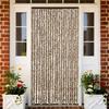 VidaXL Fly Curtain, Insect Screen with Hook, Adjustable Length and Width Door Curtain, Beige and Brown 377388