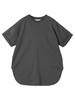 Calanciel Slit Loose Tunic Tee 612320003 Charcoal Gray One Size Cool-to-the-touch/Sweat-stain-resistant/Machine-washable