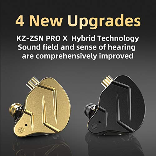 Внутриканальные наушники CCA KZ ZSN Pro X с двумя драйверами, 1BA/1DD, Проводные, Hi-Fi, Спортивные игровые наушники, Совместимы со смартфонами, ПК и планшетами (Без микрофона
