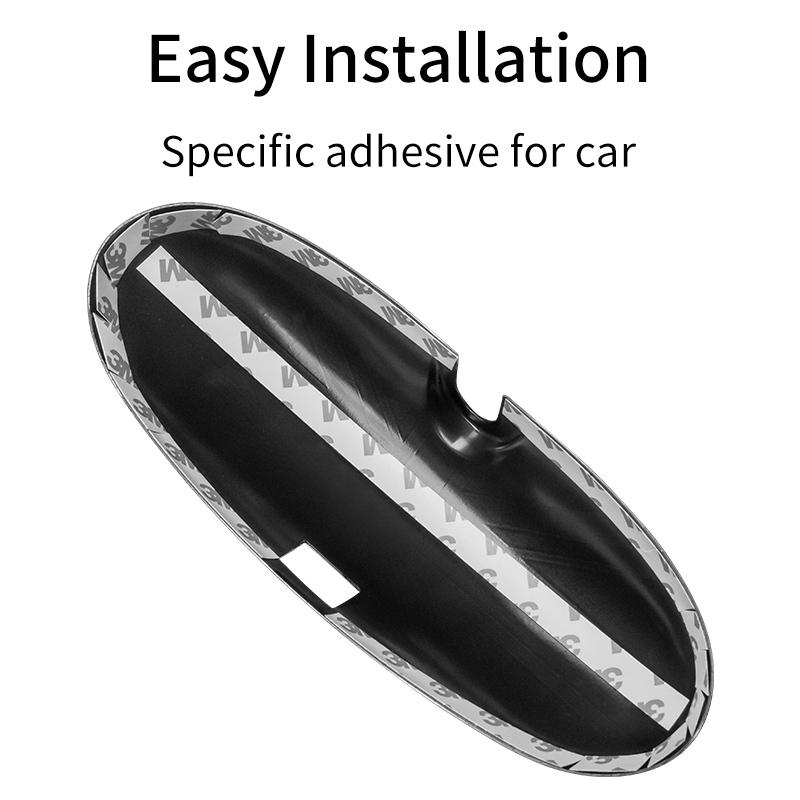 Car Rear View Mirror Protector Frame For Mini Cooper R50 R52 R53 Center Console Accessories Interior Rearview Decor Cover Case