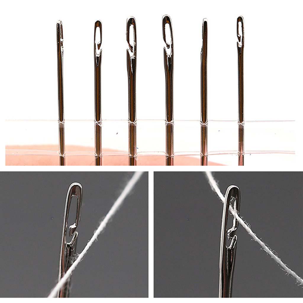 12 шт. игл для ручного шитья, иглы из нержавеющей стали с боковым отверстием для острых кончиков, швейные иглы с ба